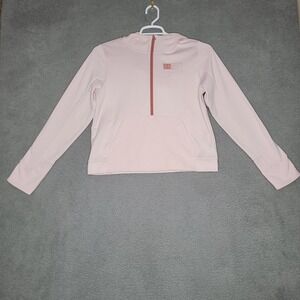 Under Armor Sweatshirt Women's Size Small Pink Loose Pullover Half Zip Long Slee